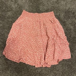Pink and White Floral Hollister Skirt